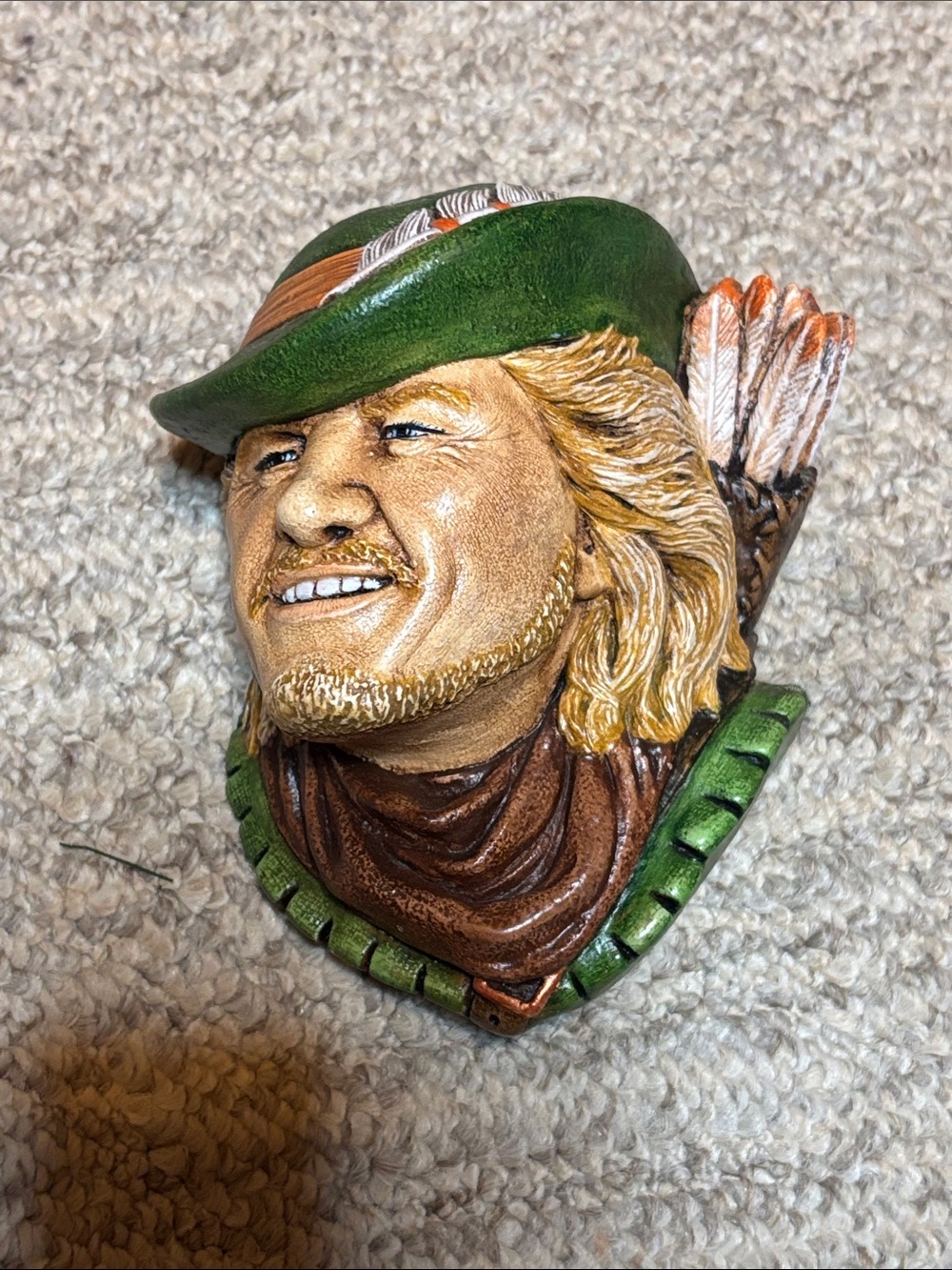 Green Robin Hood Style Wall Plaque - Decorative Home Wall Decor